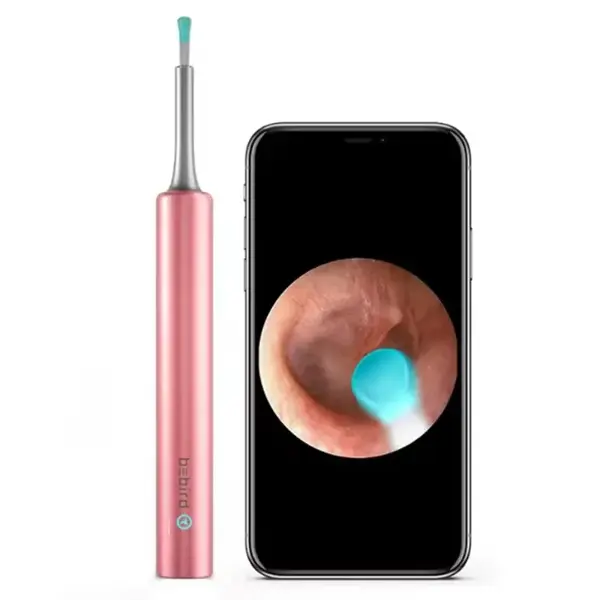 BEBIRD T5 3MP KAMERA 3.5MM LENS ŞARJLI WIFI GÖRÜNTÜLÜ KULAK TEMİZLEYİCİ PEMBE RENK - Image 1