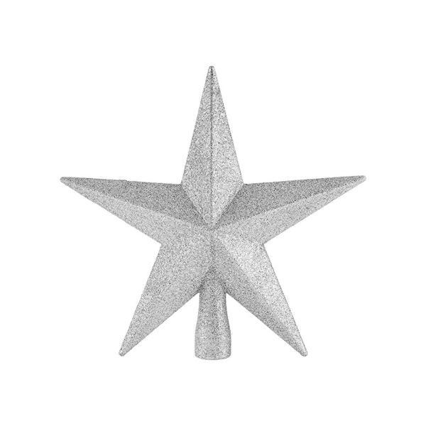 Karaca New Year Yılbaşı Yıldız Ağaç Başlığı Sİlver 20 cm - Image 1