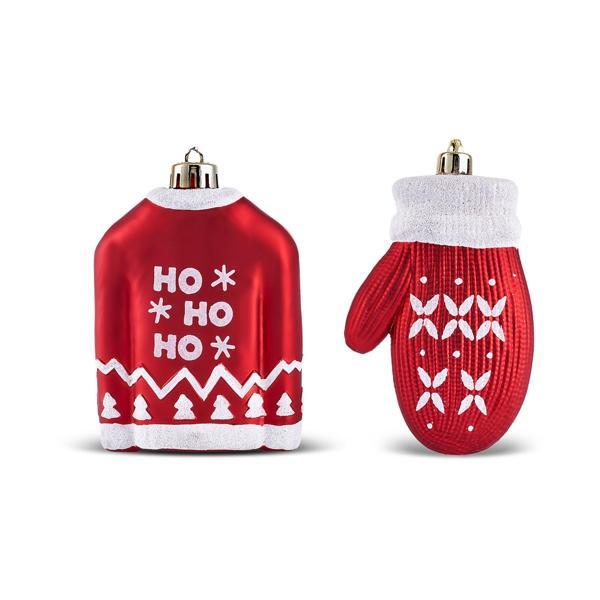 Karaca New Year Yılbaşı 2'li Set Sweater ve Glove Ağaç Süsü Kırmızı  - Image 1