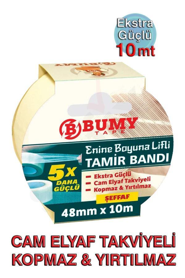 Enine Boyuna Lifli Tamir Bandı 48mm x 10m, Şeffaf - Image 1