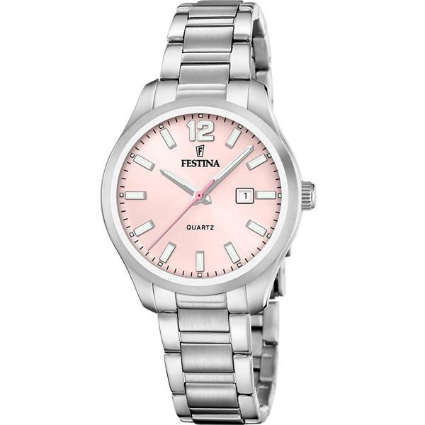 Festina F20737/2 Classics Quartz Çelik Gri Pembe Kadran 34 mm Kadın Kol Saati - Image 1