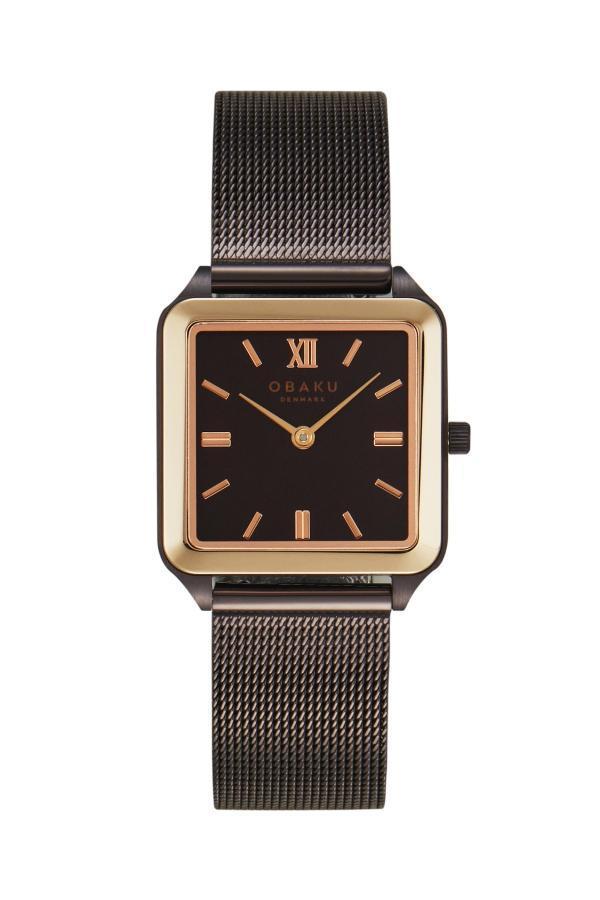 Obaku Denmark V309LXXNMN Quartz Hasır Kahverengi 26 mm Kadın Kol Saati - Image 1