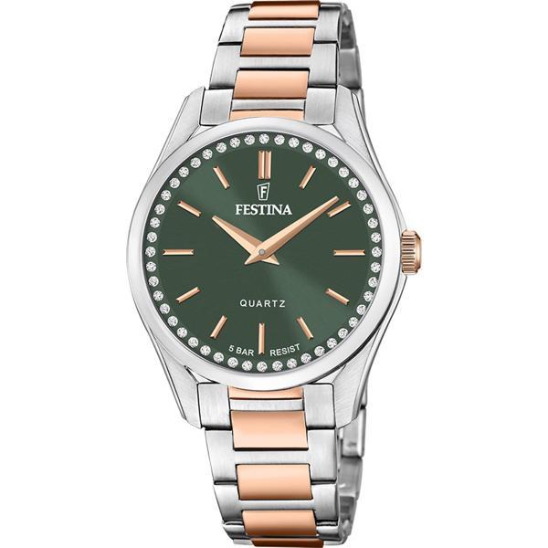 Festina F20620/2 Quartz Çelik Rose/Gri Yeşil Kadran 36 mm Kadın Kol Saati - Image 1