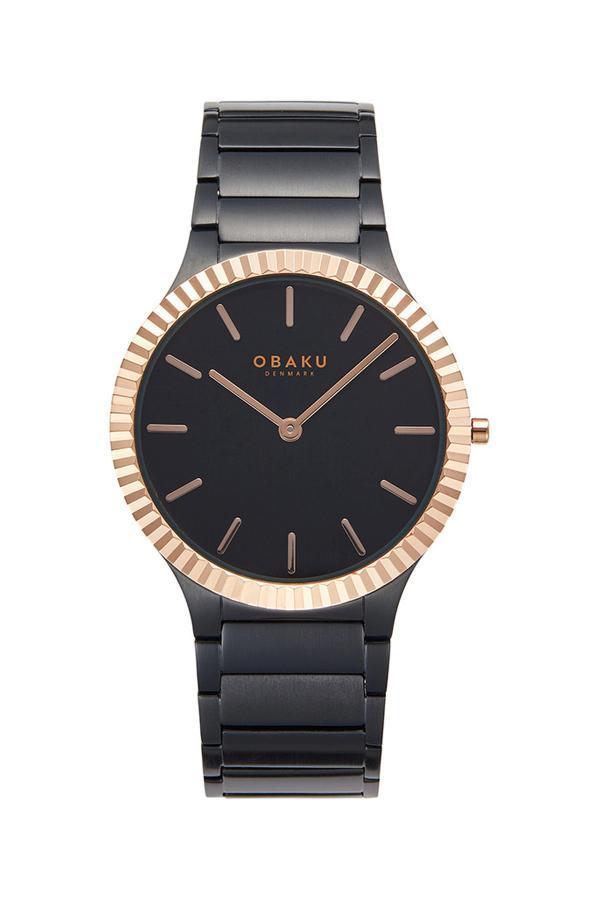 Obaku Denmark V292GXMBSB Quartz Çelik Siyah Safir Cam 40 mm Erkek Kol Saati - Image 1