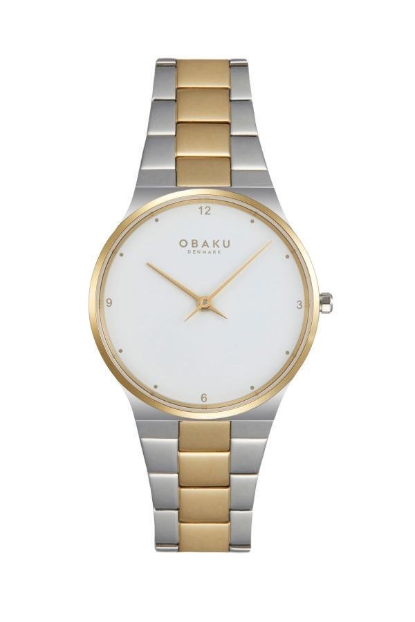Obaku Denmark V305LXFWSF Quartz Çelik Altın/GriBeyaz Kadran Safir Cam 32 mm Kadın Kol Saati - Image 1