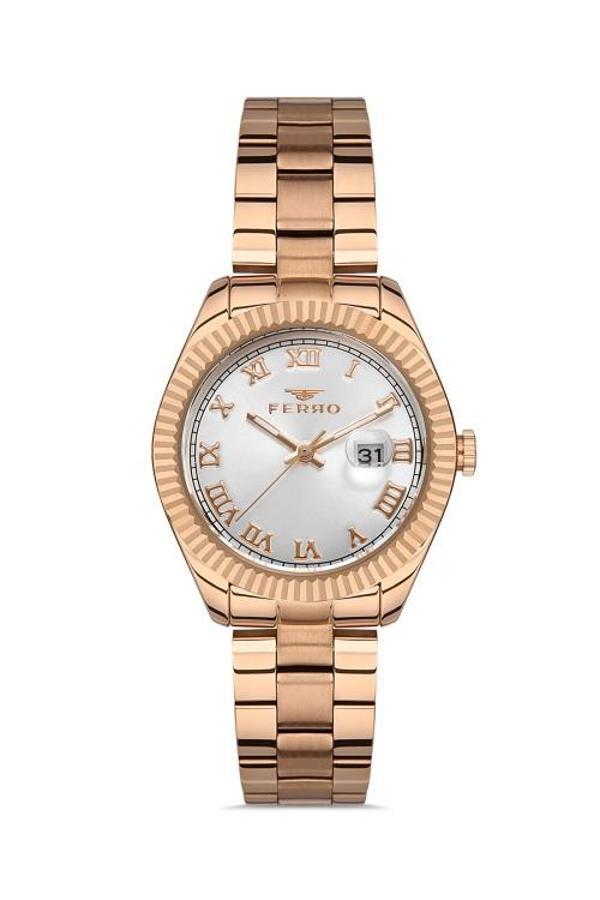 Ferro FL21295A-C Quartz Çelik Rose Gold 33 mm Kadın Kol Saati - Image 1