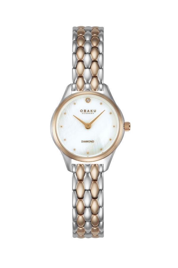 Obaku Denmark V297SXZWSH Quartz Rose/Gri Sedef Kadran Safir Cam 24 mm Kadın Kol Saati - Image 1
