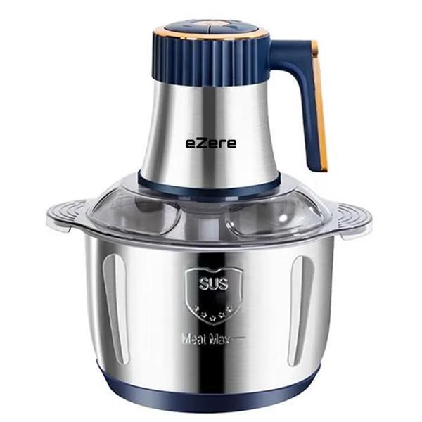 EZERE PowerChop Pro Elektrikli Paslanmaz Çelik Kollu 5 Litre Et Kıyma Makinesi Sebze Meyve Doğrayıcı Rondo Blendır - Image 1