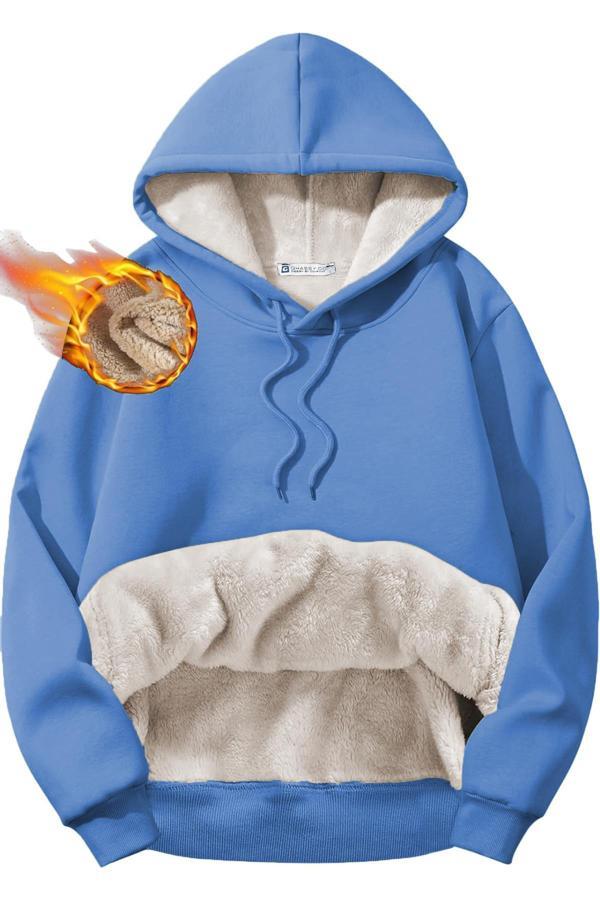 Ghassy Co. Erkek Ultra Termal Kapüşonlu Sherpa Astarlı Kanguru Cepli Sweatshirt - Image 1