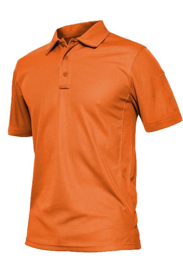Ghassy Co. Erkek Taktik Polo Yaka Gömlek Hızlı Kuruma Nem Emici Performans Pique Jersey Golf T-shirt - Image 1