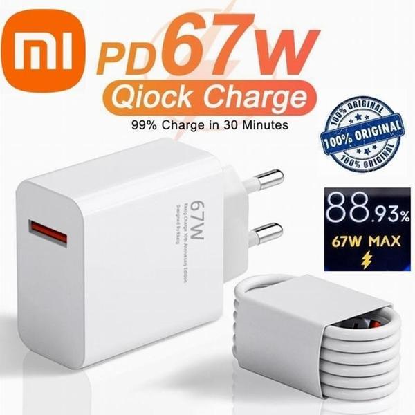 Orjinal Xiaomi Redmi Type-C Data Kablo ve 67W 6A MYD-12-ES Hızlı Şarj cihazı - Image 1