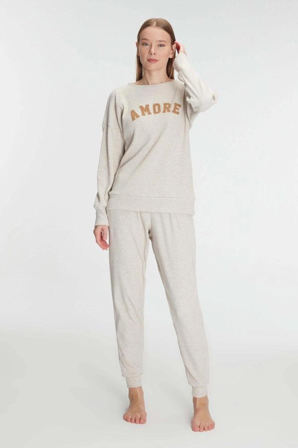 MDB MdbShop Yeni Sezon Kışlık Pamuklu Uzun Kol Pijama Takımı - Image 1