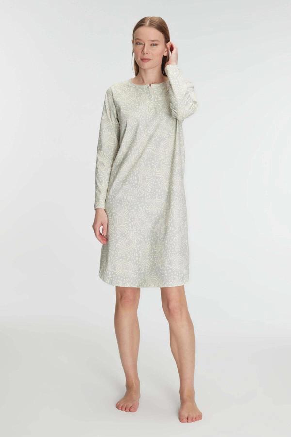 MDB MdbShop Pamuklu Uzun Kollu Gecelik - Image 1