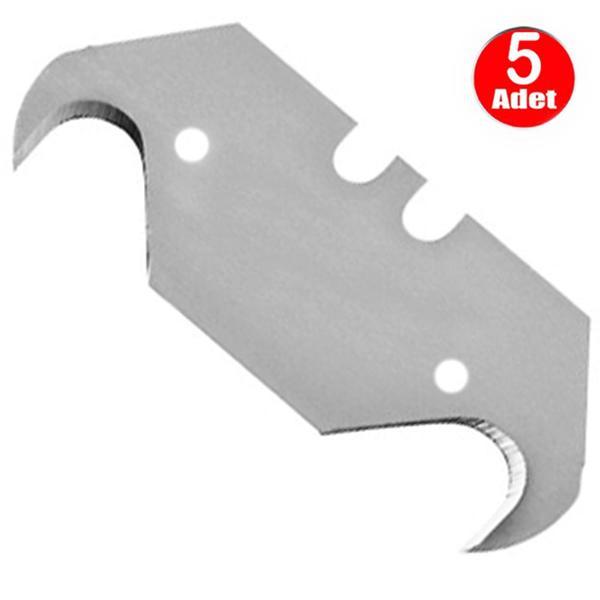 Kancalı Çengelli Maket Bıçağı Ucu Yedek Bıçak Ağız Uç 5\'Li Paket - Image 1
