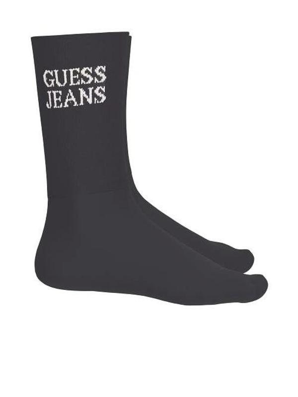 Guess Jeans GJ UNISEX CREW SOCK Erkek Siyah Çorap M5GZ50Z3O11-JBLK - Image 1