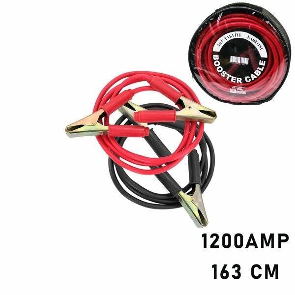 1200 AMPER AKÜ TAKVİYE KABLOSU 1.63MT - PENCERELİ BEZ ÇANTALI (5365) - Image 1