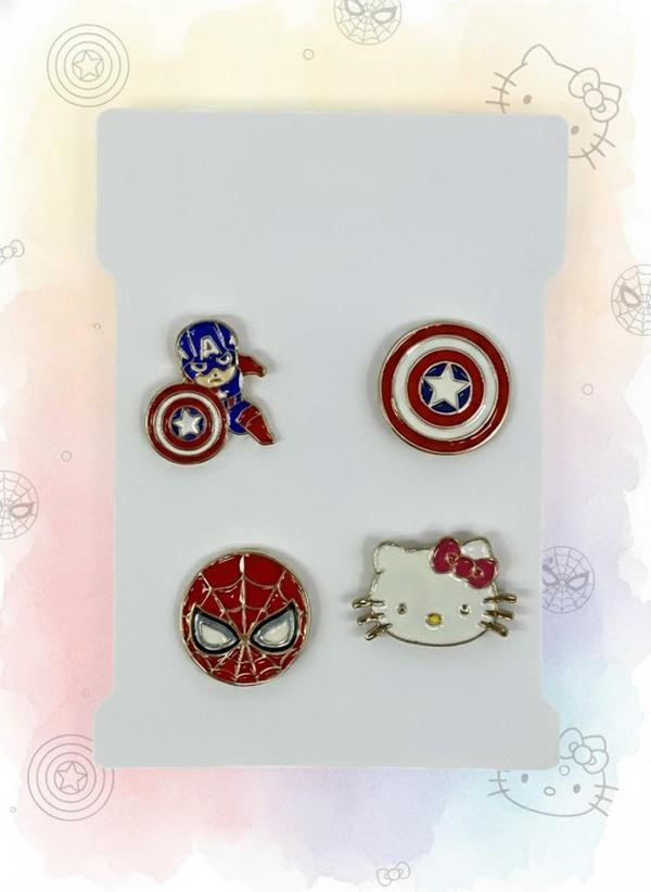 Kamp Çantası - Sırt Çantası - Terlik Süsü Charm Terlik 4'lü Jibbitz Aksesuar Model 3 - Image 1