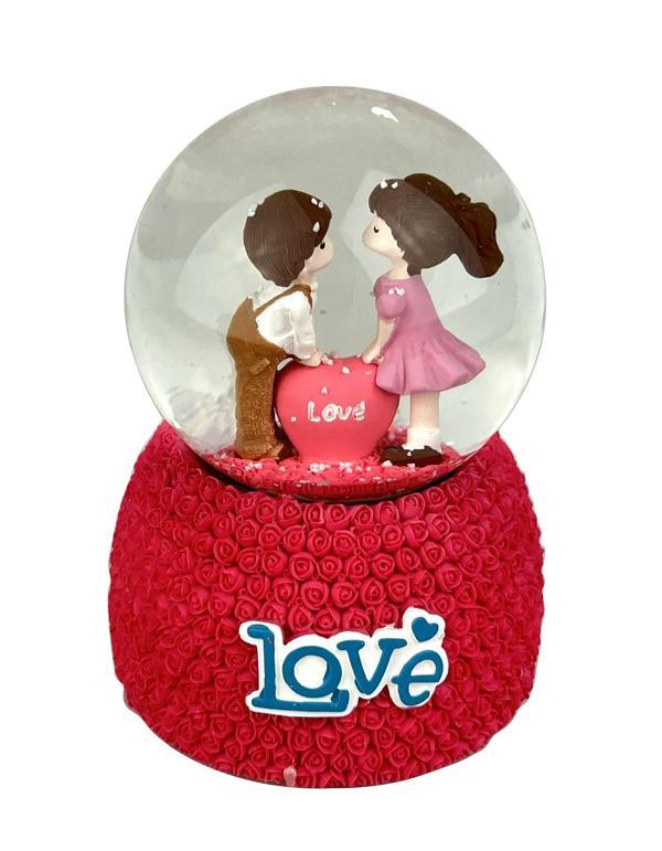 Love Sevgililer Işıklı ve Müzikli Kar Küresi - Image 1