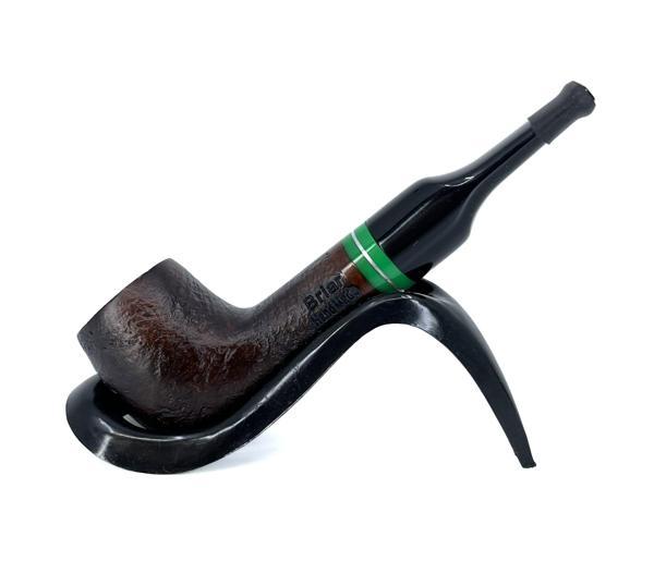 Pipsan İşlemeli El Yapımı Gül Kökü (Briar) Mini Pipo 9mm Filtreli - Model No: 12 - Image 1
