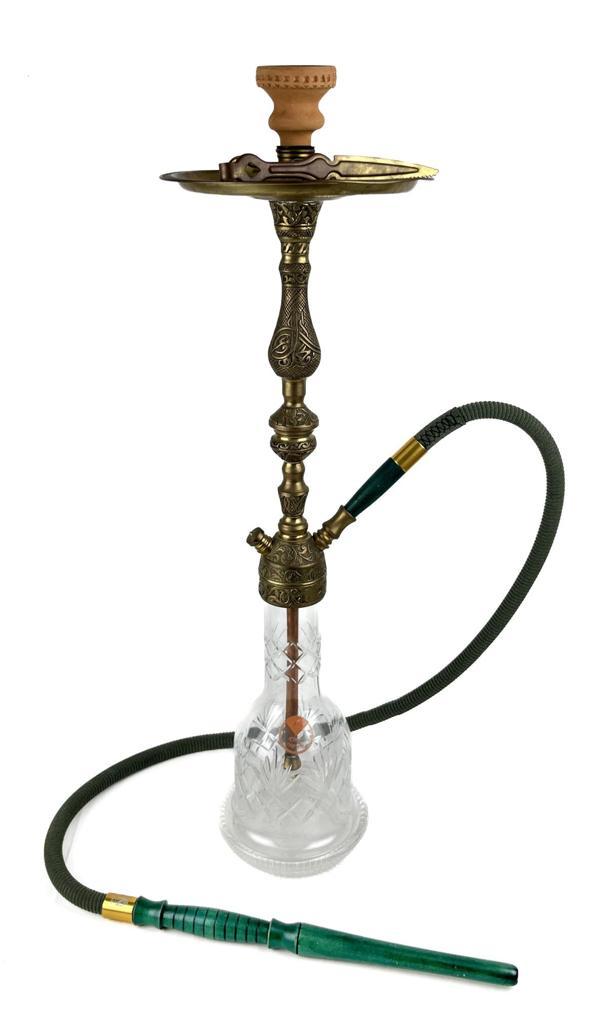 Elmas Nargile Pirinç Tuğra İşleme Nargile Takımı - Image 1