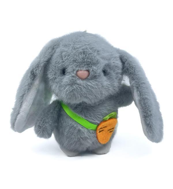 Sevimli Gri Tavşan Büyük Kulak Peluş Anahtarlık - Image 1