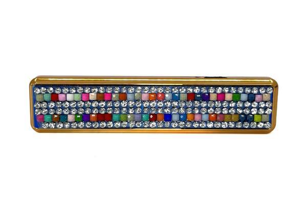 Suni Elmas Süslü Şarj Edilebilir Elektronik Usb Çakmak Model 1 - Image 1