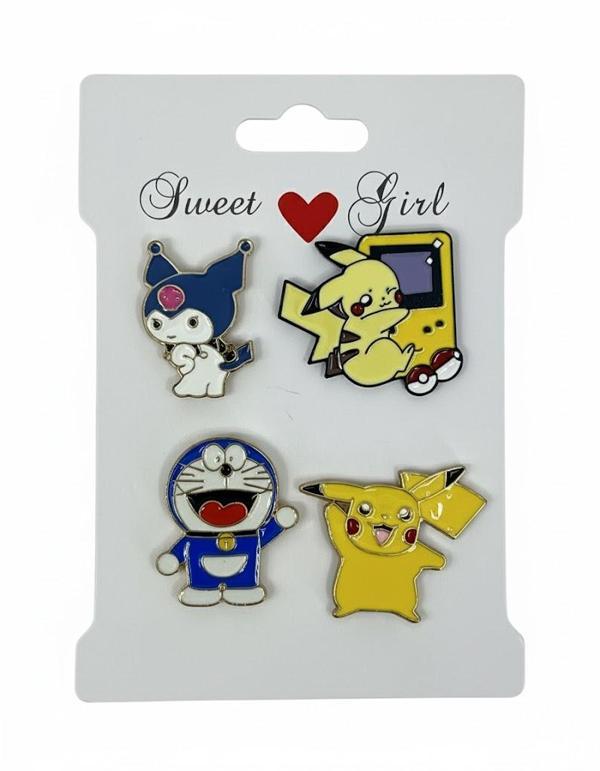 Kamp Çantası - Sırt Çantası - Terlik Süsü Charm Terlik 4'lü Jibbitz Aksesuar Model 8 - Image 1