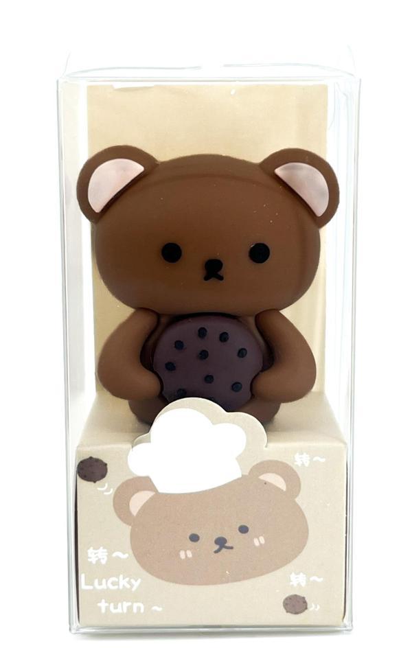 Lucky Turn  3d Silikon Renkli Kalemtıraş Ayıcık ve Pasta - Image 1