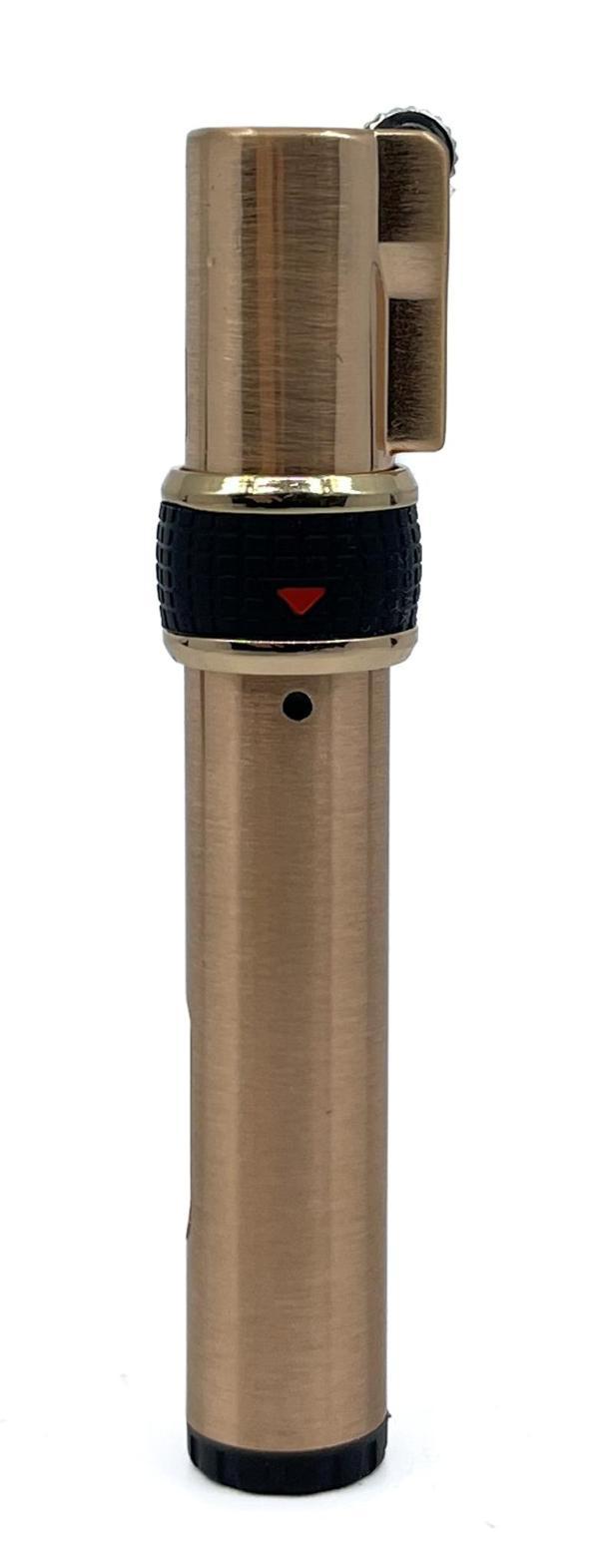 Zenit Tek Torch Jet Alev Metal Çakmak - Gold - Image 1