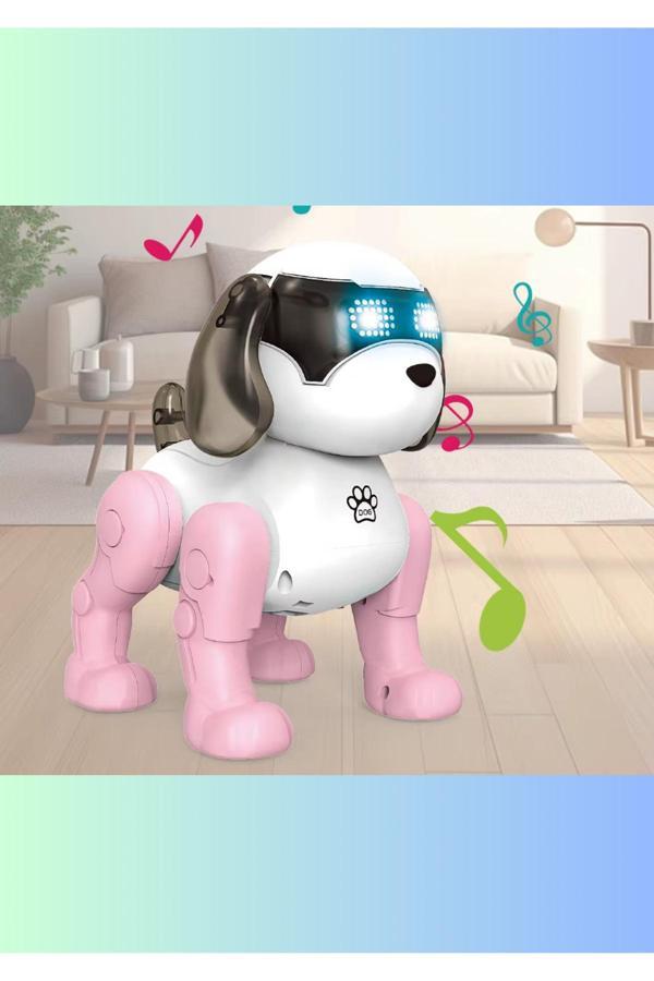 Boratila Toys Işıklı Müzikli Kuyruk Sallayan Pilli Sevimli Robot Köpek Pembe - Image 1
