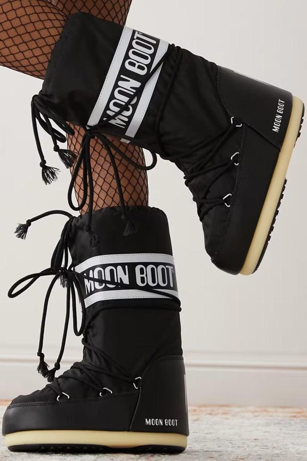 Moon Boot Icon Nylan Clasik Snowboot Kadın Uzun Bot Siyah - Image 1