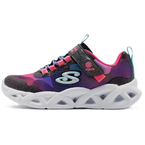 Skechers Twisty Brights 2.0 Kids Sneaker Lastik Bağcıklı Cırtlı Işıklı Kız Çocuk Ayakkabısı Mor - Image 1