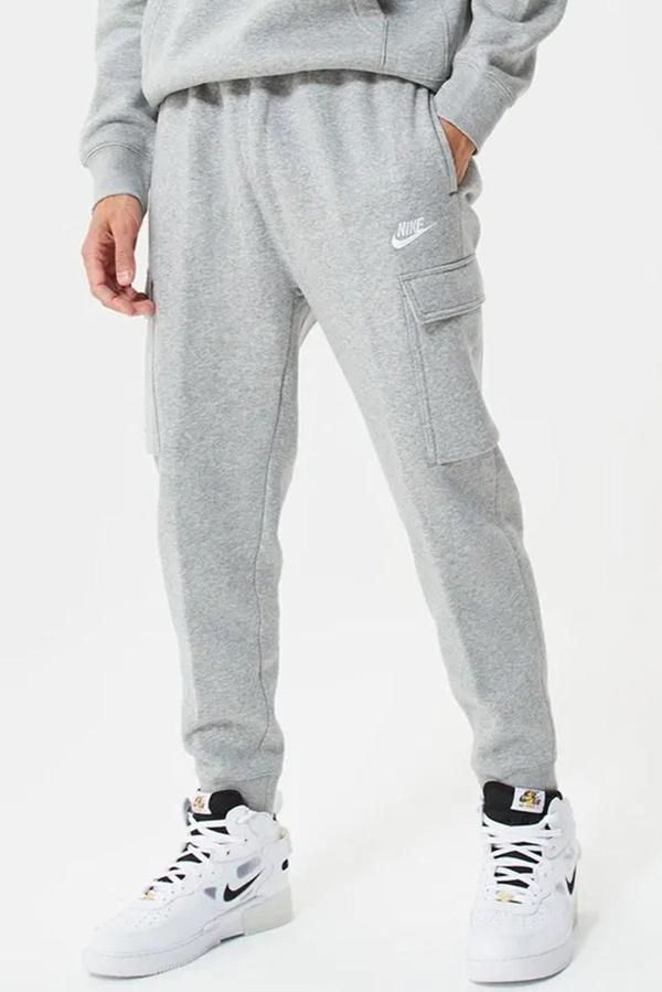 Nike Sportswear Club Fleece Taper Leg Sneaker Length Cargo Pant Erkek Pamuklu Kargo Eşofman Altı Gri - Image 1