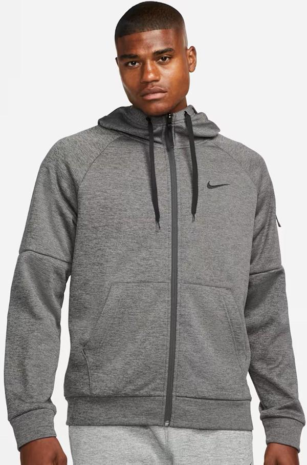 Nike Therma Fit Full Zip Hoodie Erkek Kapüşonlu Termal Fermuarlı Sweatshirt Antrasit - Image 1