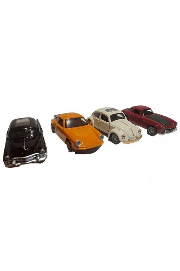 Boratila Toys Nostalji Klasik 12 Cm Metal Metal Çek Bırak 4Lü Set 2 Kapı Ve Bagaj Açılır - Image 1