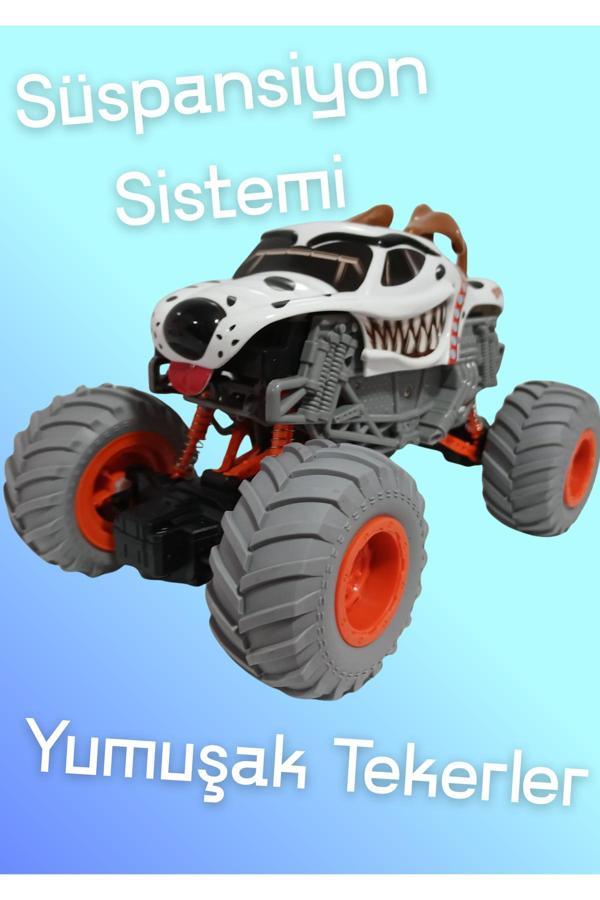 Boratila Toys 27 Mhz Uzaktan Kumandalı Full Fonksiyon Şarjlı Sevimli Köpek Görünümlü Off Road Canavar Araba - Image 1