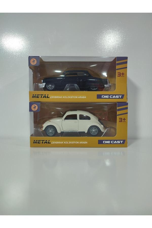 Boratila Toys 12 Cm Çek Bırak Siyah Chevrolet Ve Beyazvosvos 2 Li Set - Image 1