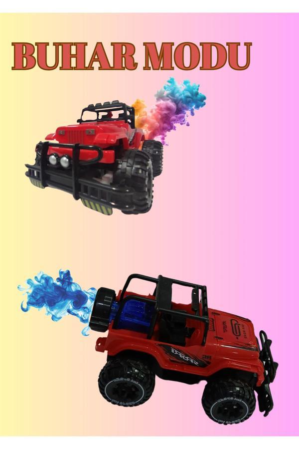 Boratila Toys 1/16 Ölçek 27 Mhz Uzaktan Kumandalı Şarjlı Duman Atan Full Fonksiyon Kırmızı  Off Road Araba - Image 1