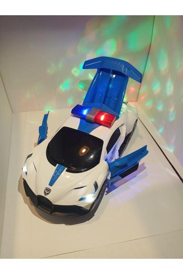 Boratila Toys Bugatti Işıklı Müzikli 360 Derece Dönen Çarp Dön Polis Arabası - Image 1