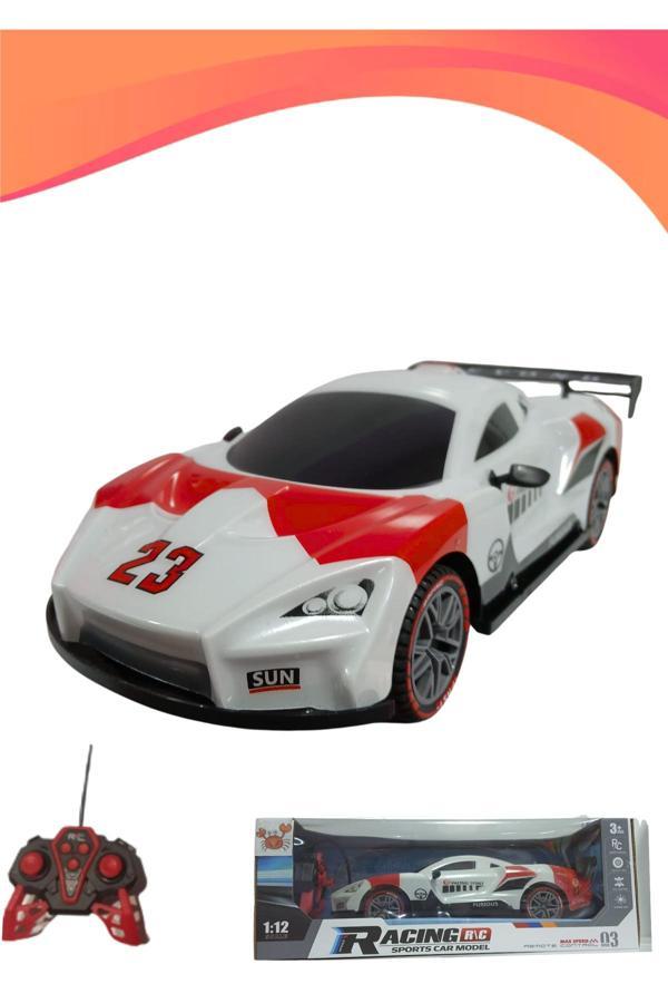 Boratila Toys 1:12 Büyük Boy 30 Cm Uzaktan Kumandalı Full Fonksiyon Şarjlı Kırmızı Yarış Arabası - Image 1