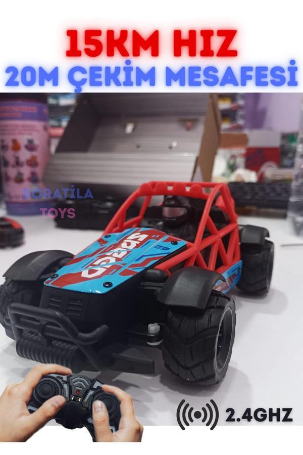 Boratila Toys 2.4Ghz 15Km Hız 20Metre Çekim Mesafesi Uzaktan Kumandalı Şarjlı Full Fonksiyon Yarış Arabası - Image 1