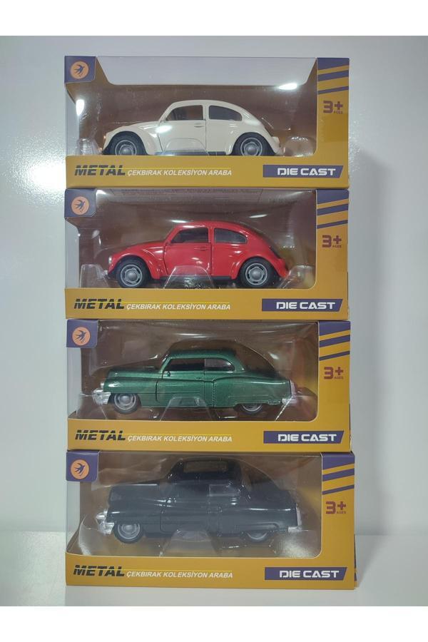 Boratila Toys Nostalji 12 Cm Çek Bırak Vosvoslar Ve Chevroletler  4 Lü Set - Image 1