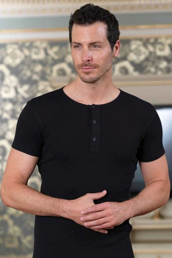 Şahinler Erkek  Kısa Kollu Bisiklet Yaka Kaşkorse Atlet E089 - Image 1