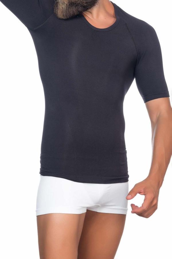 Siyah Mı Emay E1010 Yarım Kol Erkek Korse Atlet - Image 1