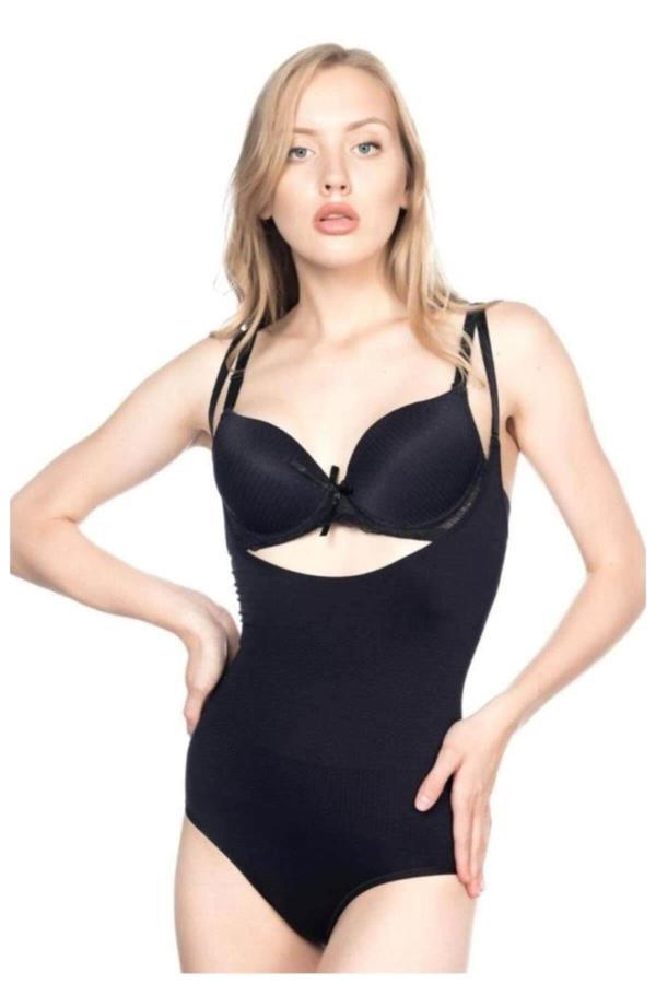 Siyah Mı Emay 2811 Göğsü Açık Slip Boy Lazer Korse - Image 1