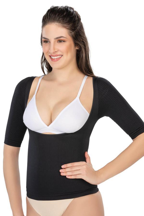 Siyah Mı Emay 5014 Göğsü Açık Yarım Kollu Korse - Image 1