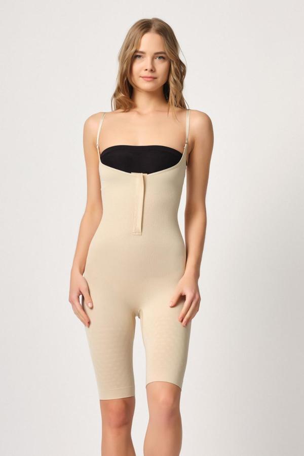 Ten Mı Emay 2093 Ön Agraflı Göğsü Açık Paçalı Boy Korse - Image 1