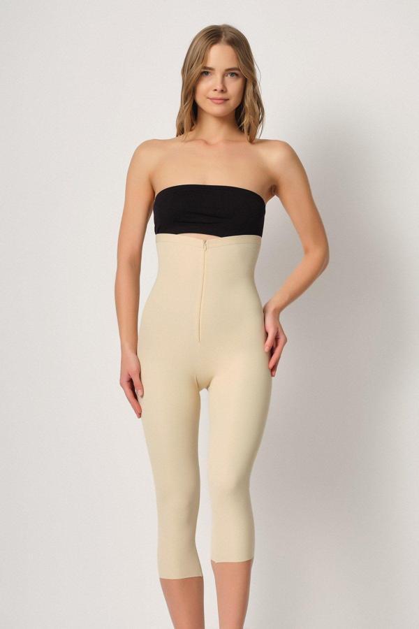 Ten Mı Emay 2868 Fermuarlı Kapri Tayt Lazer Korse - Image 1