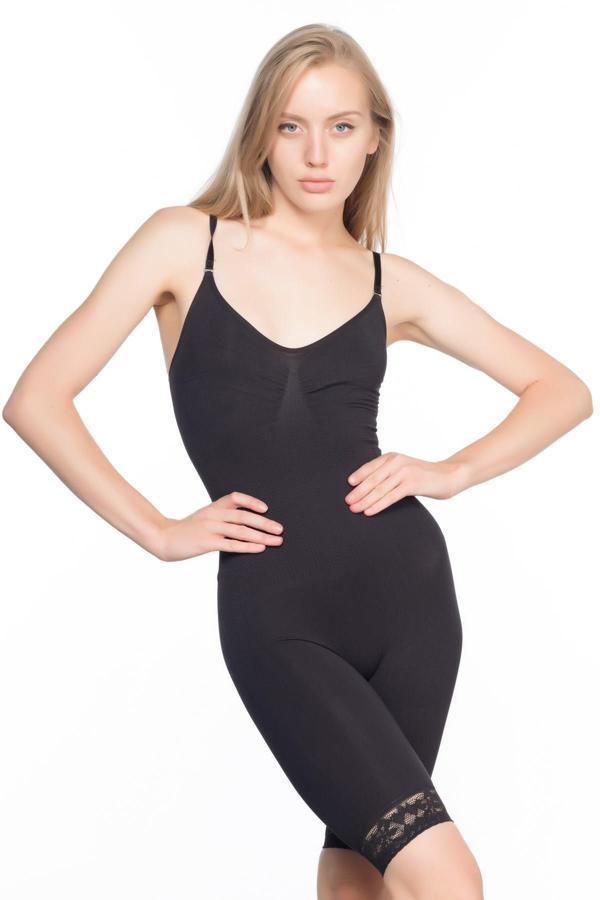 Siyah Mı Emay 2031 Paçalı Dantelli Boy Korse - Image 1