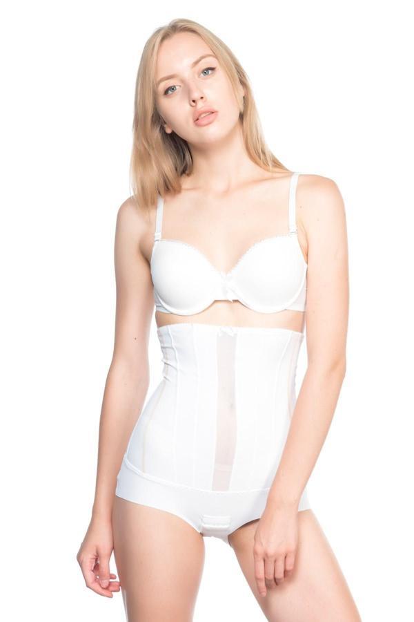 Beyaz Mı Emay 2886 Yüksek Bel Tül Slip Lazer Korse - Image 1